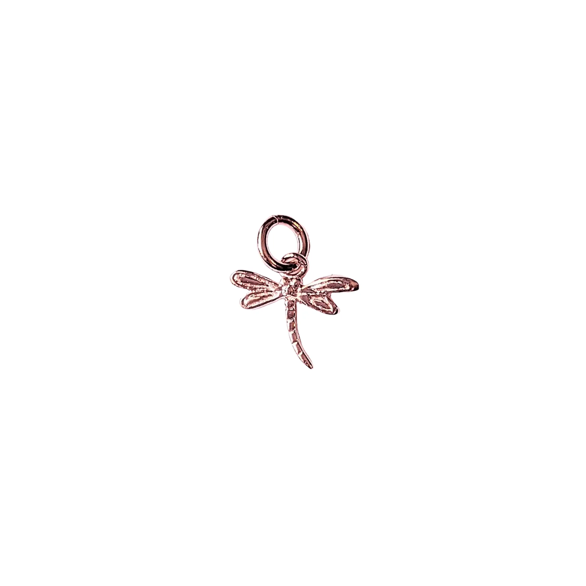 Rose Gold Tiny Dragonfly Charm