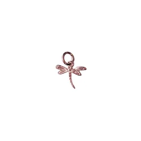 Rose Gold Tiny Dragonfly Charm