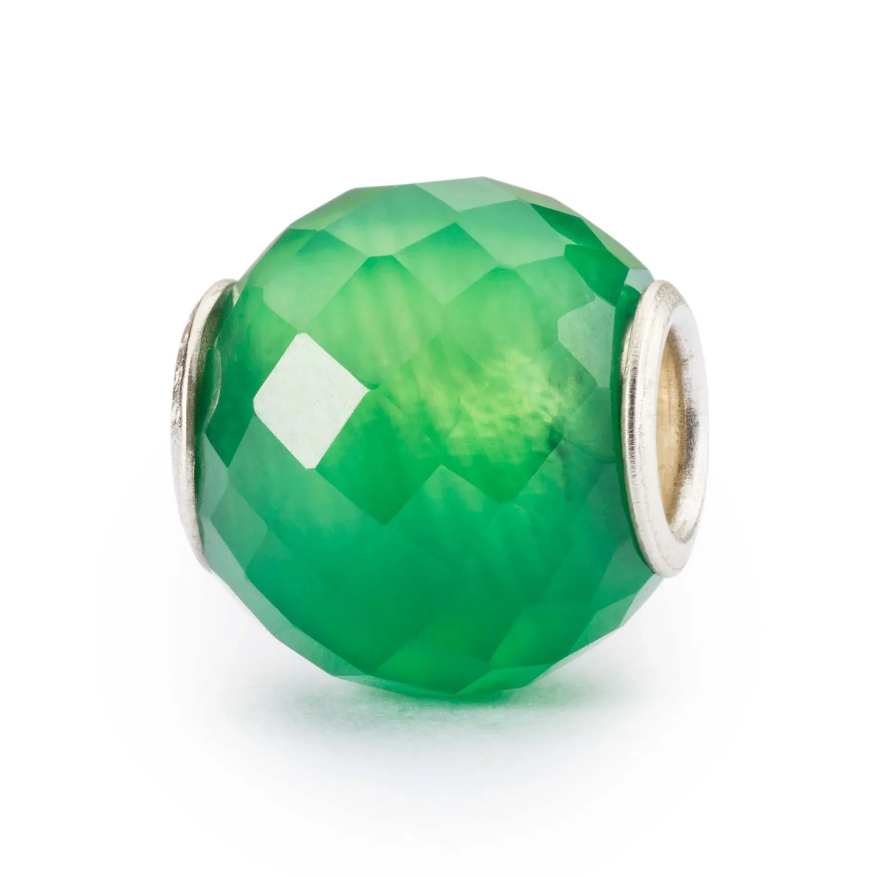 Round Green Onyx Facet Bead
