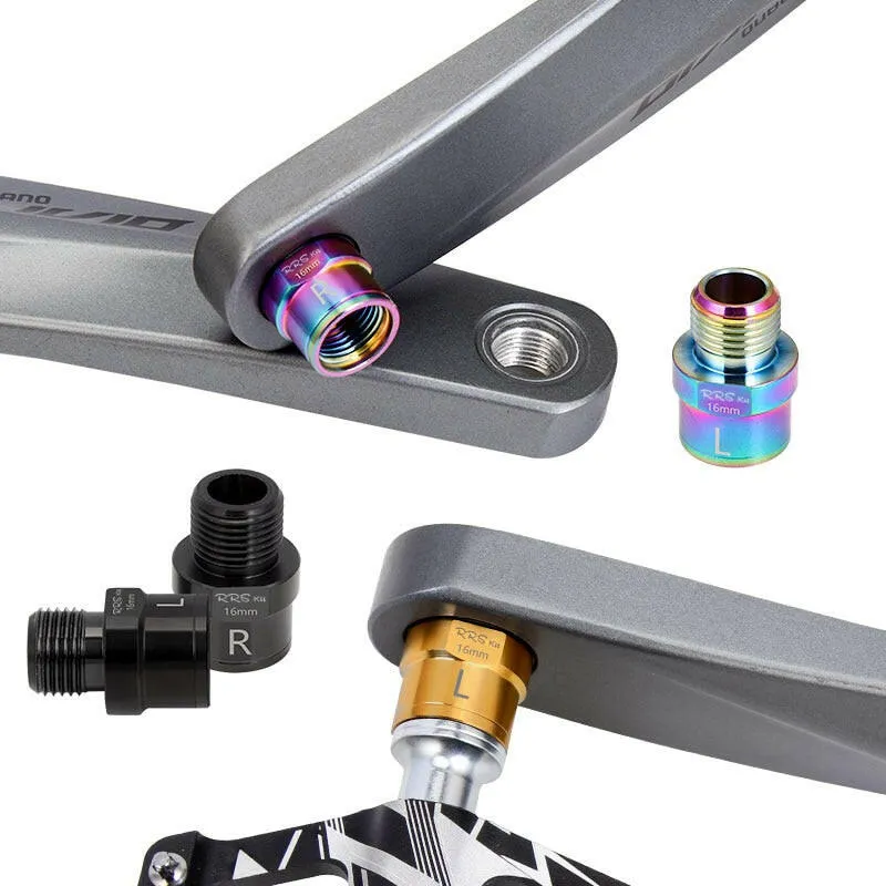 Rrskit Stainless Steel Material Bike Pedal Axle Extenders Bicycle Pedal Extension Bolts Spacers For MTB Road Bicycle Pedals