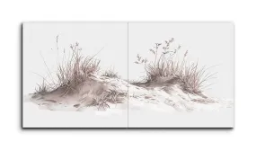 Serene Earth: Autumnal Flora Diptych