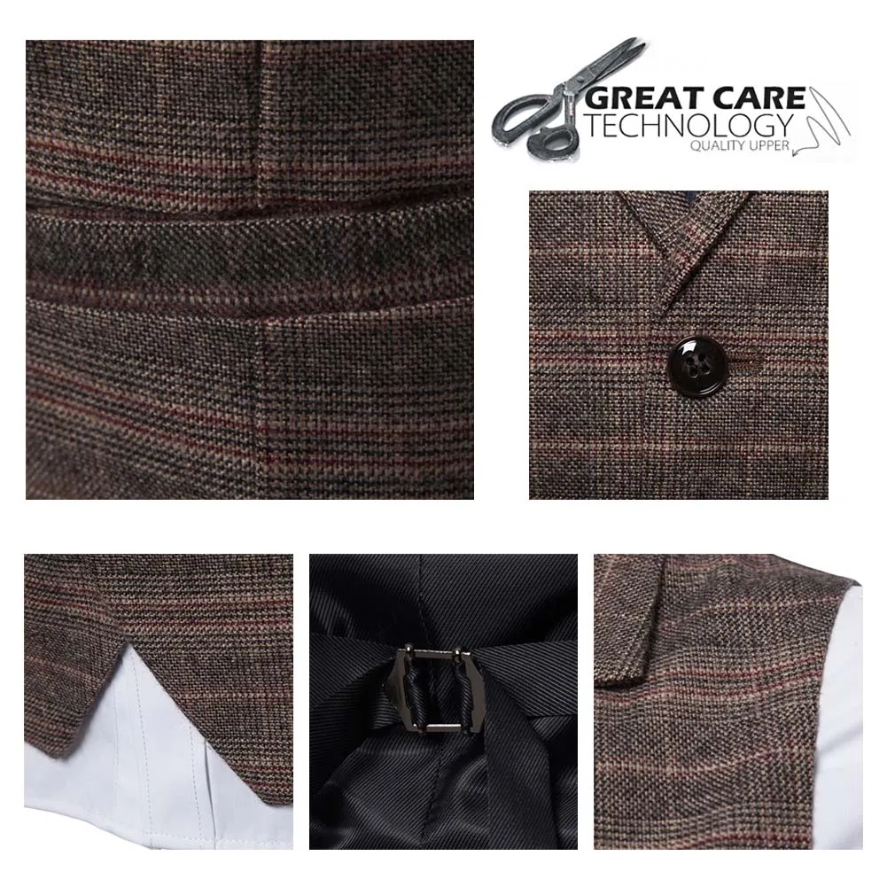 Slim Fit Comfortable Brown Casual Vest