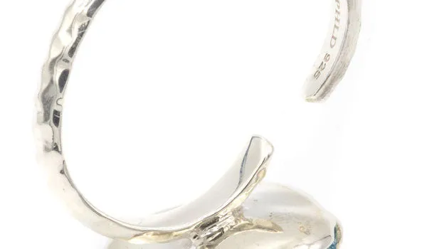Sterling Silver Drusy Adjustable Ring