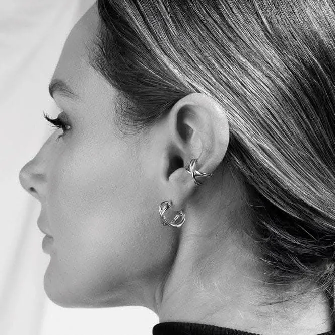 Sterling Silver Infinity Hoop Earrings 41162RP