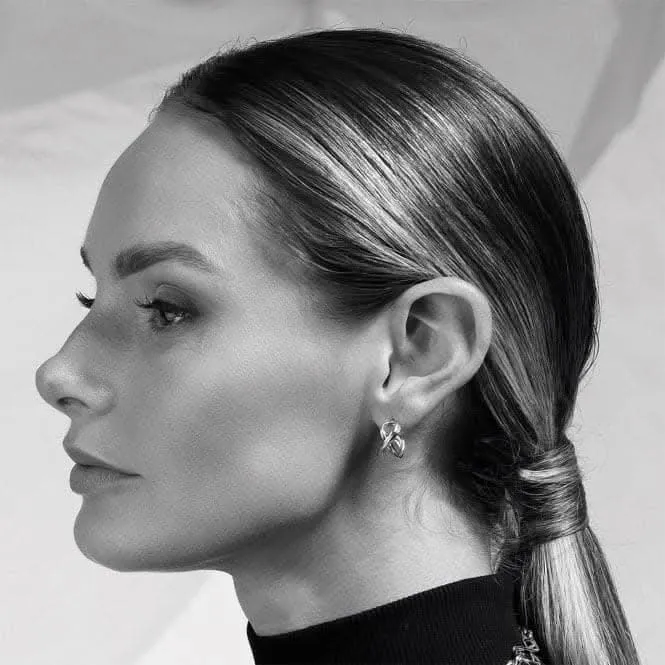 Sterling Silver Infinity Hoop Earrings 41162RP