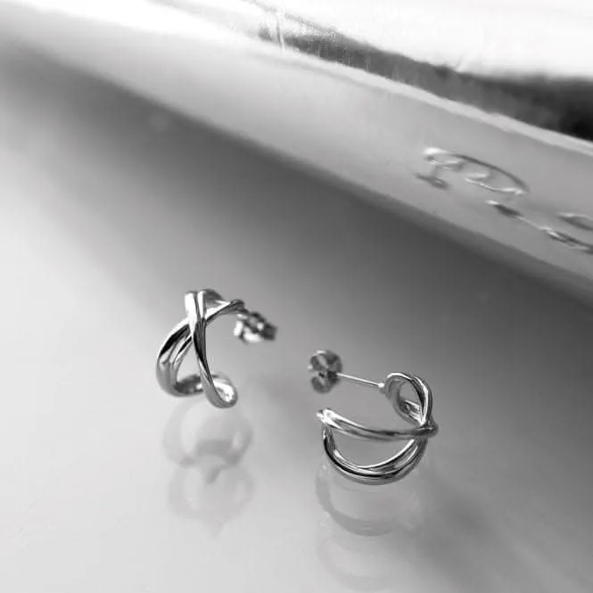Sterling Silver Infinity Hoop Earrings 41162RP