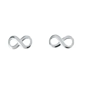 Sterling Silver Infinity Stud Earrings