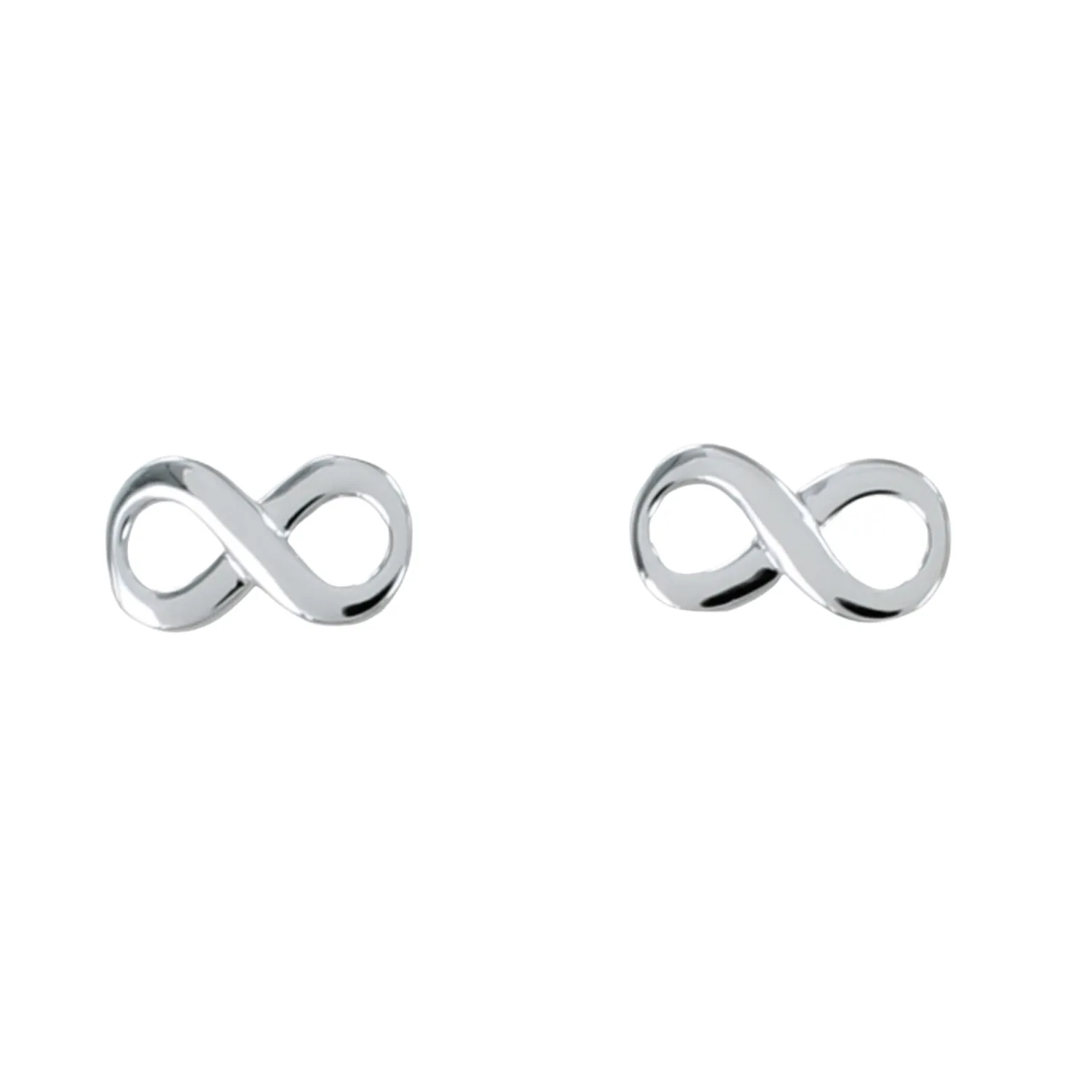 Sterling Silver Infinity Stud Earrings