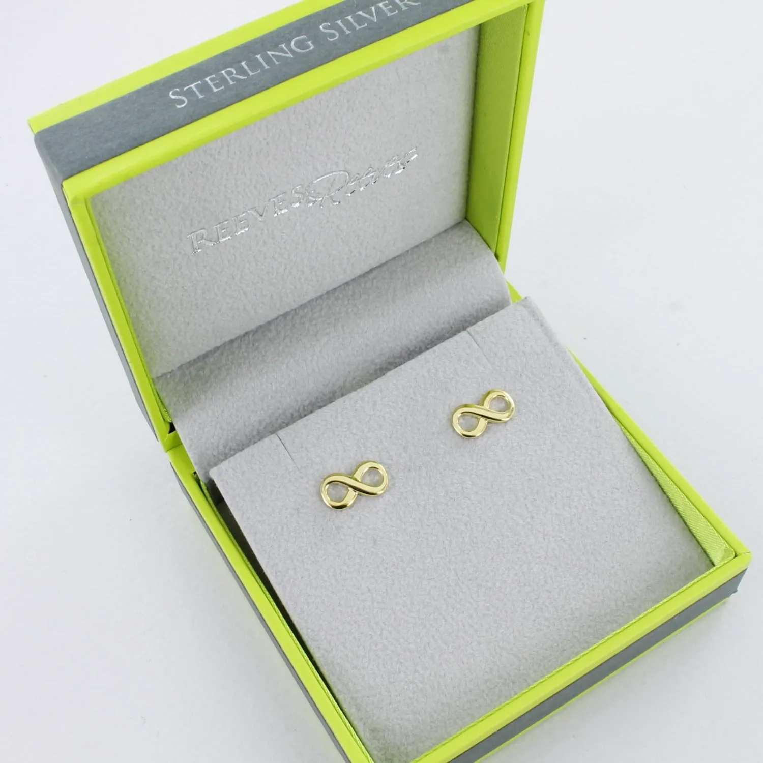 Sterling Silver Infinity Stud Earrings
