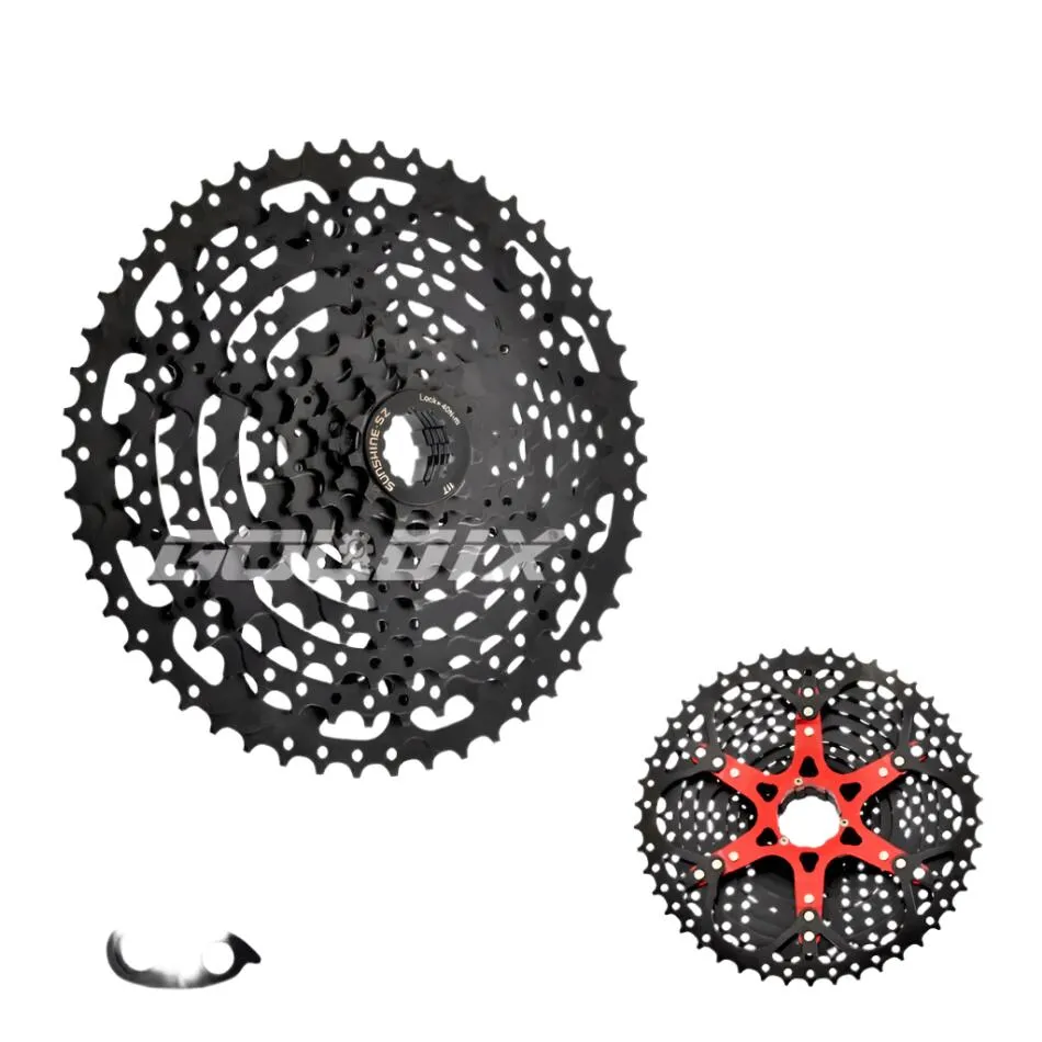 SUNSHINE Bicycle Cassette Black Mountain Bike Freewheel 8/9/10/11/12 Speed HG flywheel for SHIMANO HG Structure Specification