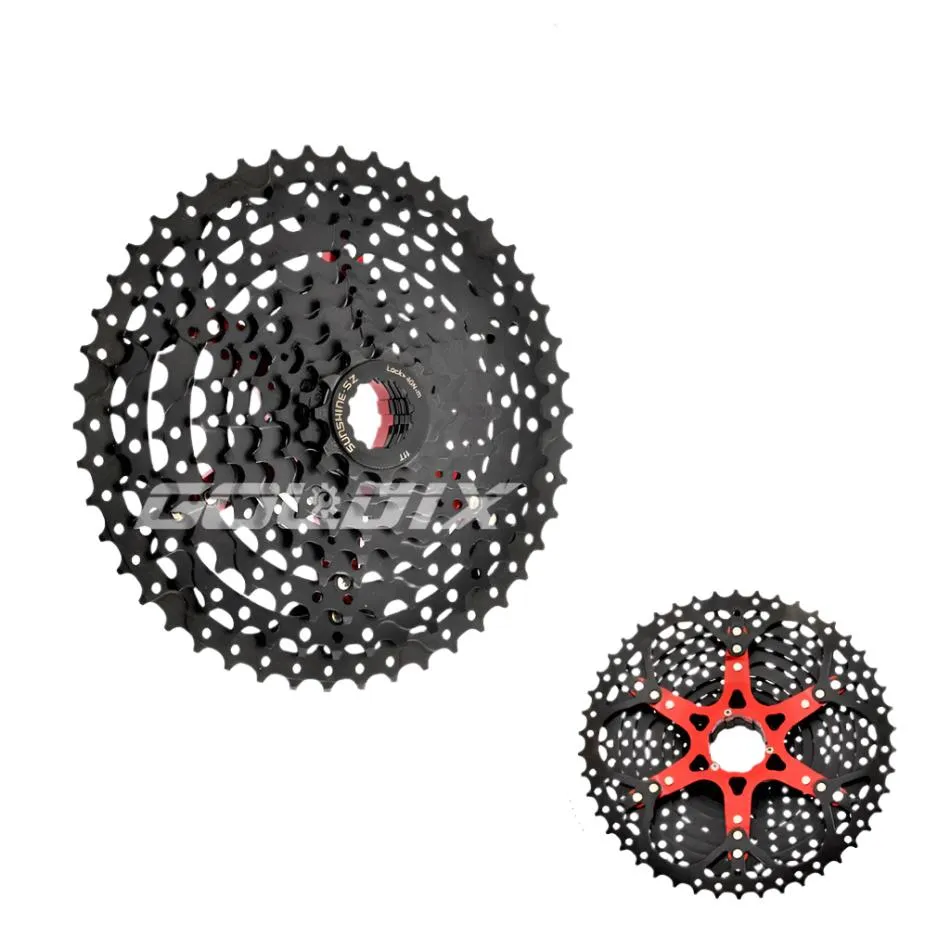 SUNSHINE Bicycle Cassette Black Mountain Bike Freewheel 8/9/10/11/12 Speed HG flywheel for SHIMANO HG Structure Specification