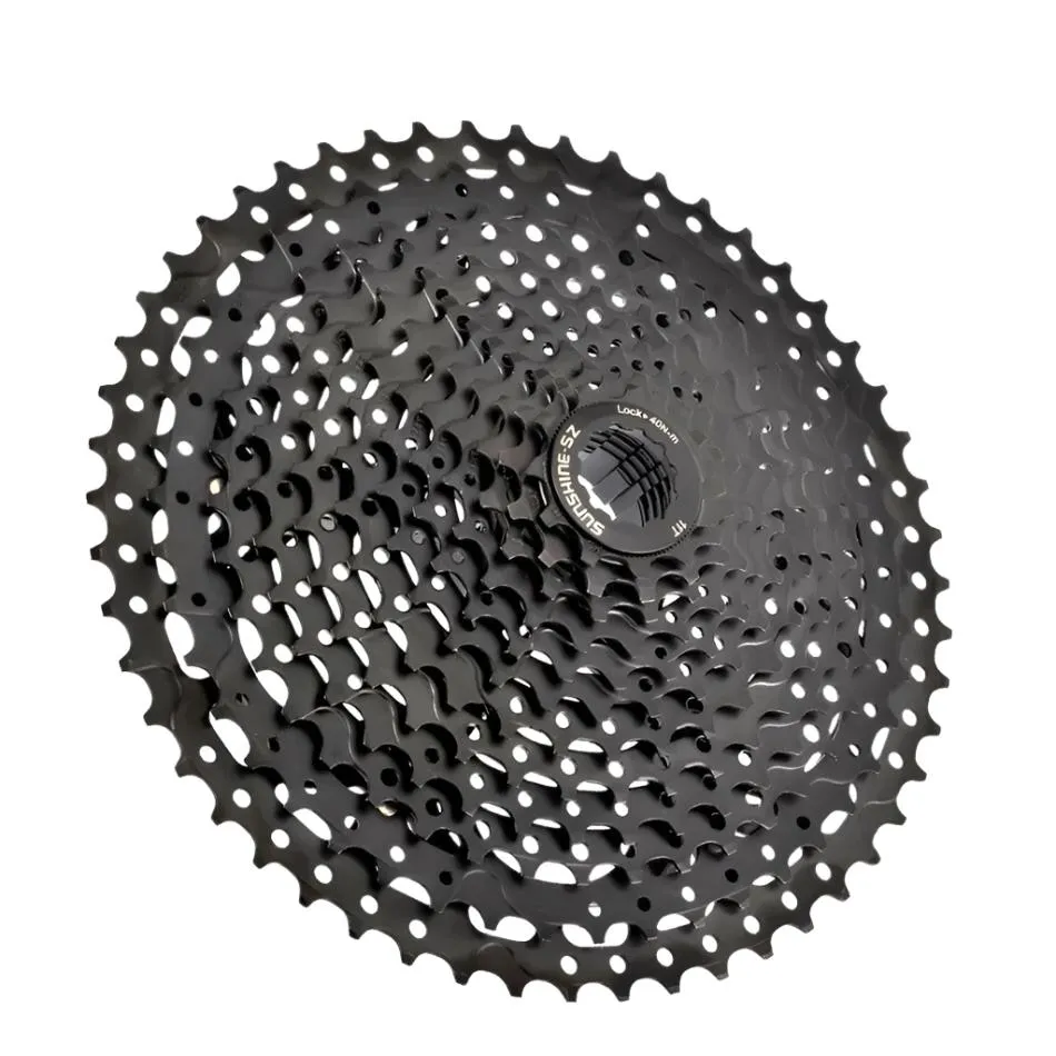 SUNSHINE Bicycle Cassette Black Mountain Bike Freewheel 8/9/10/11/12 Speed HG flywheel for SHIMANO HG Structure Specification