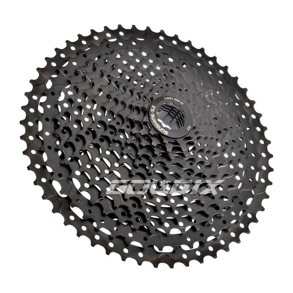 SUNSHINE Bicycle Cassette Black Mountain Bike Freewheel 8/9/10/11/12 Speed HG flywheel for SHIMANO HG Structure Specification