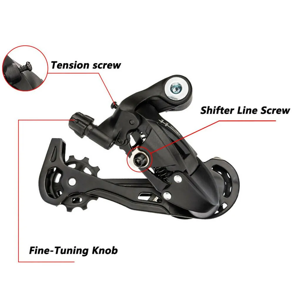 SUNSHINE MTB 11 Speed Groupset Bicycle K7 Cassette HG Hub Gear 11V Chain 1X11S Mountain Bike Shifter Rear Derailleur Long Cage