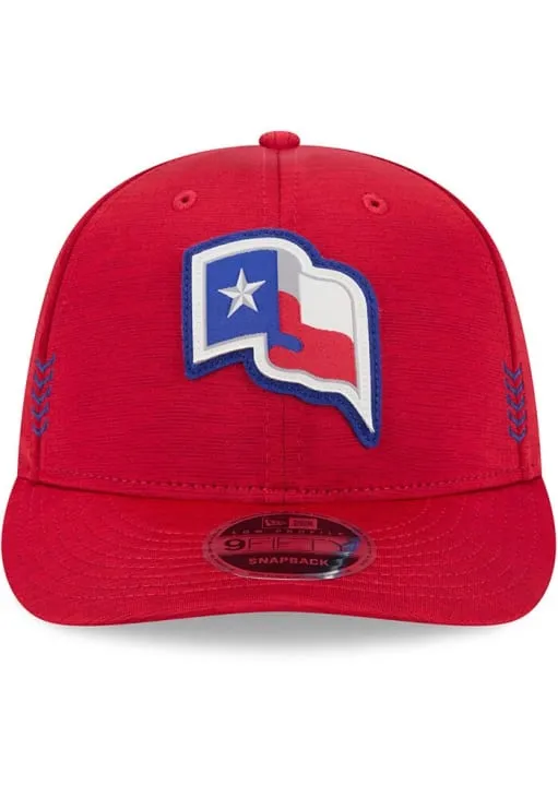Texas Rangers 2024 Clubhouse Alternate Logo PRO 9FIFTY Adjustable Snapback - RED