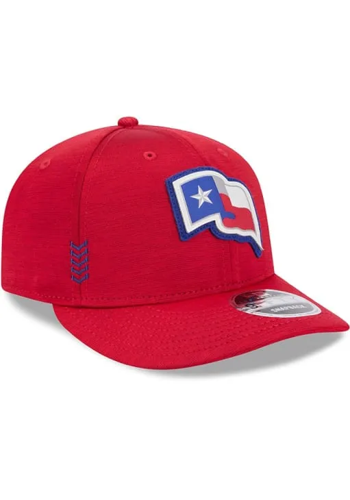 Texas Rangers 2024 Clubhouse Alternate Logo PRO 9FIFTY Adjustable Snapback - RED
