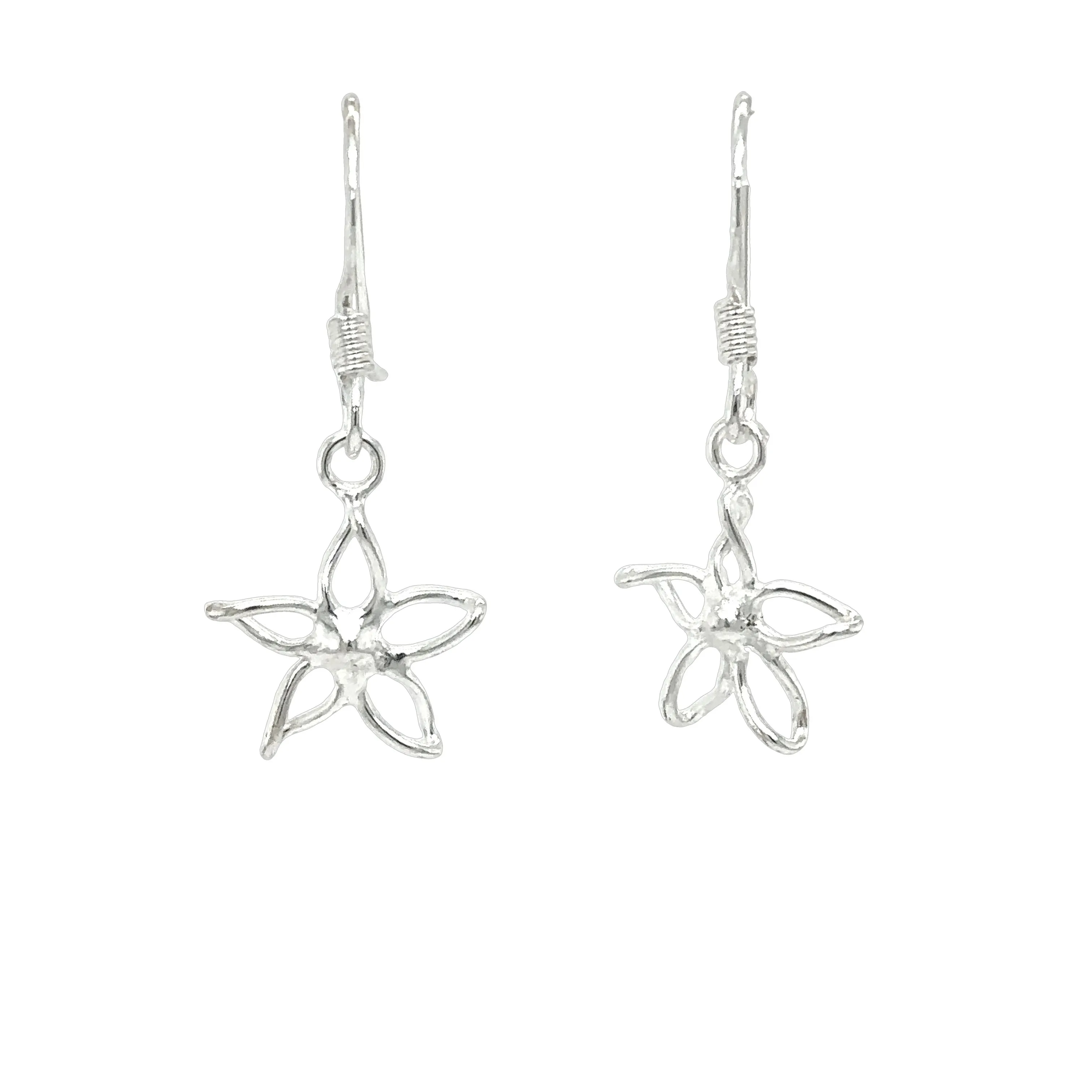 Tiny Open Flower Earrings