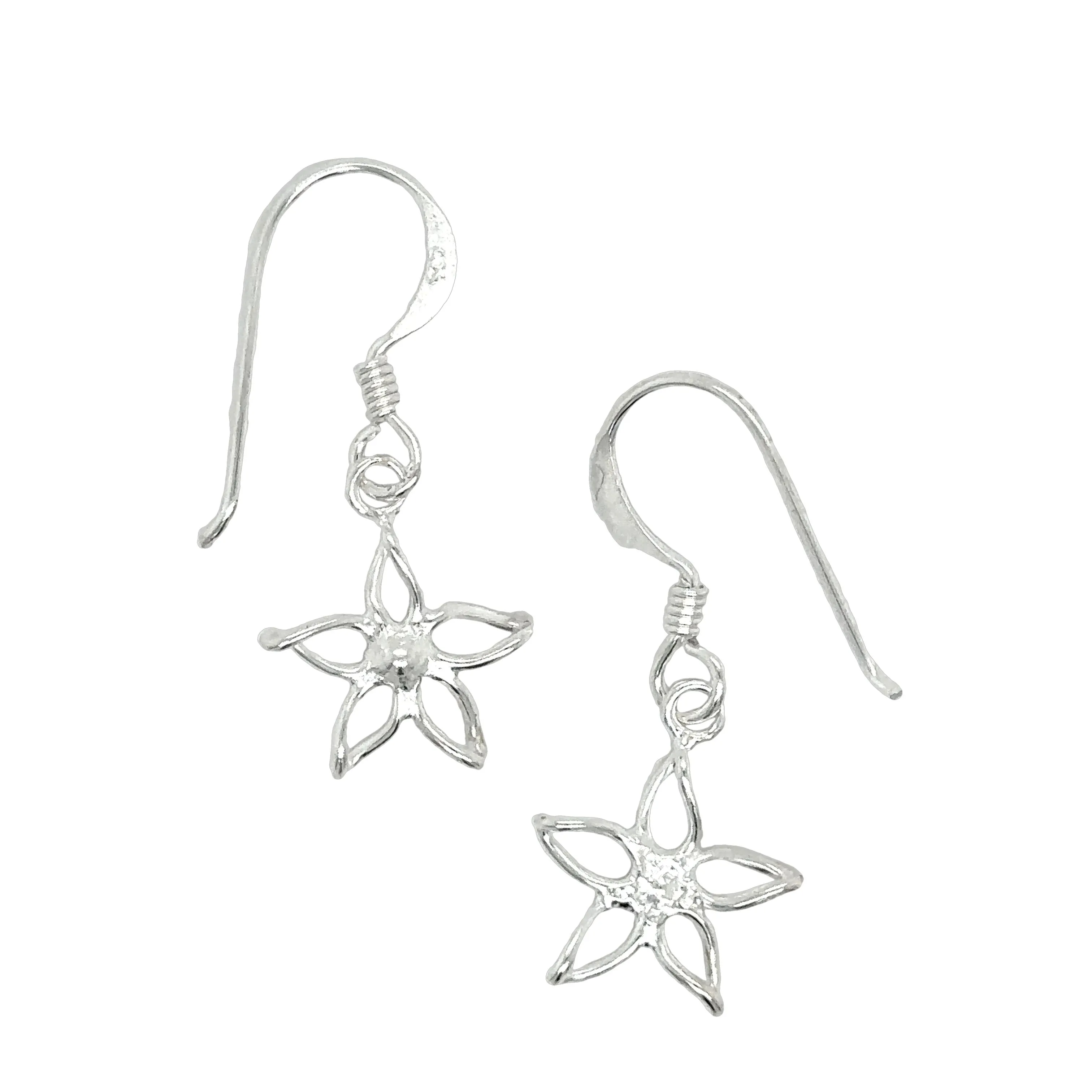 Tiny Open Flower Earrings