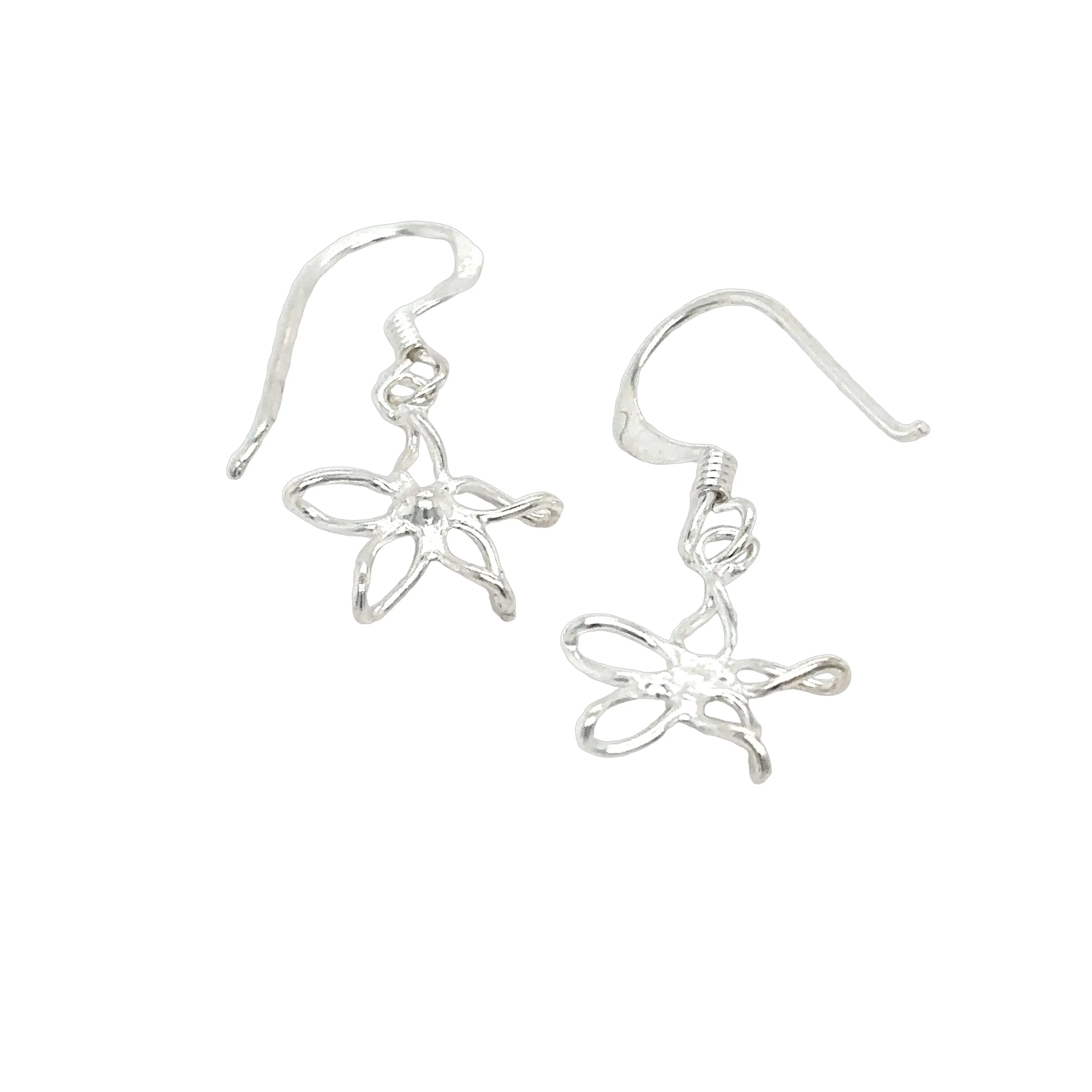 Tiny Open Flower Earrings
