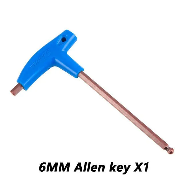 TOOPRE MTB Road Bicycle Allen Key T-Type PP Plastic Handle T25 Wrench S2 Tool Set 3mm 4mm 5mm 6mm Wrench Tools Bike Repair Kit
