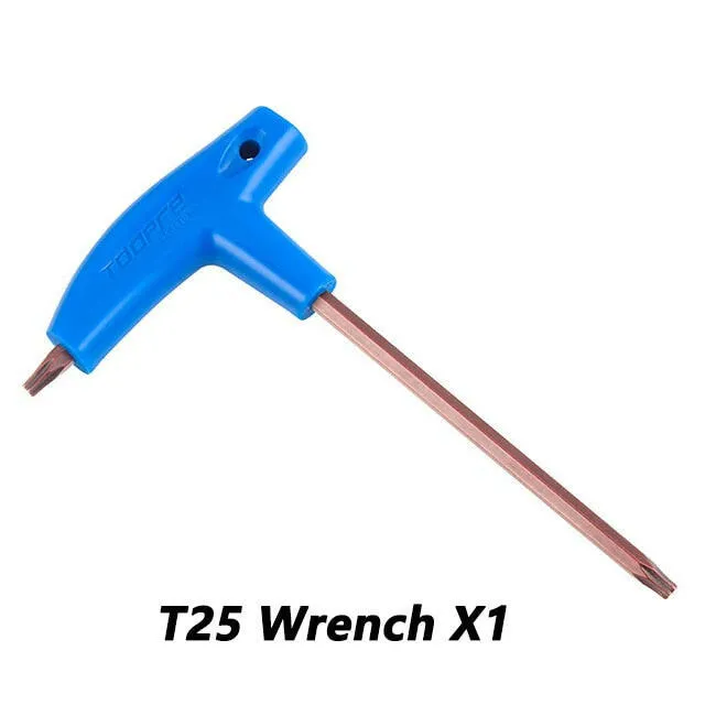 TOOPRE MTB Road Bicycle Allen Key T-Type PP Plastic Handle T25 Wrench S2 Tool Set 3mm 4mm 5mm 6mm Wrench Tools Bike Repair Kit