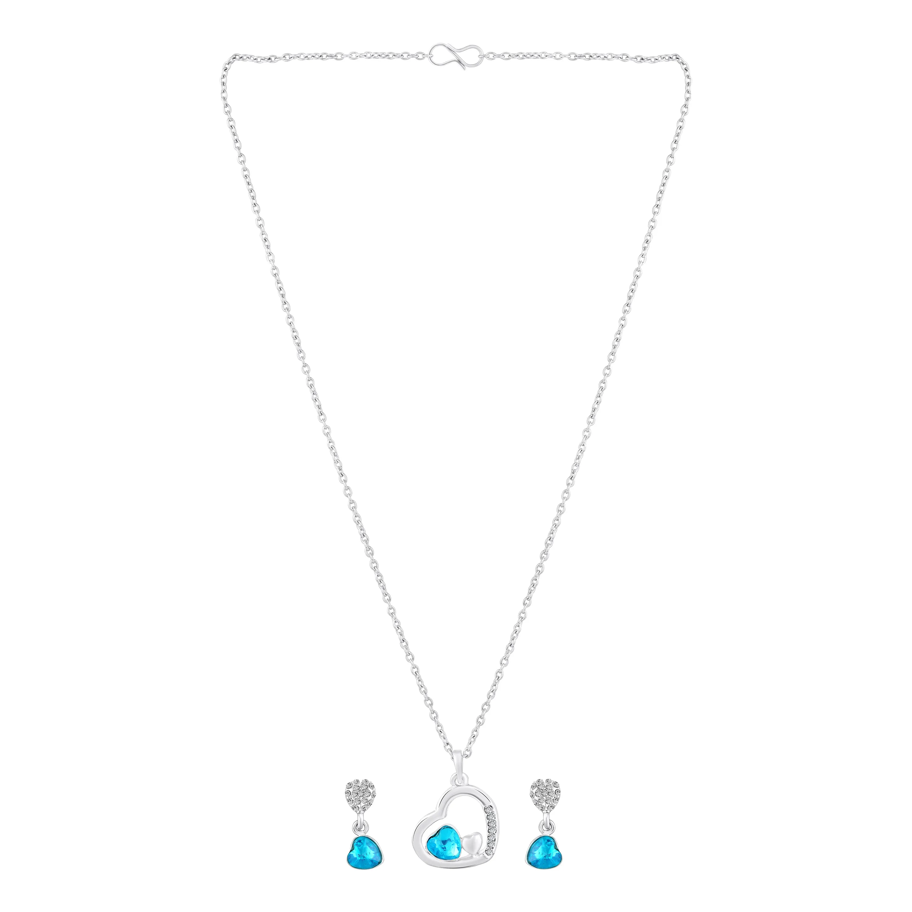 Valentine Collection Eternal Love Triple Heart Crystal Pendant Set
