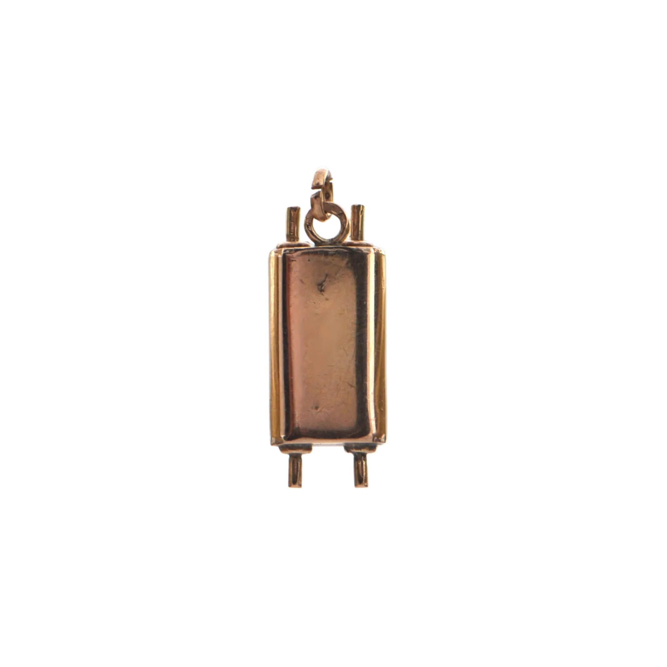 Vintage 14K Rose Gold Torah Charm