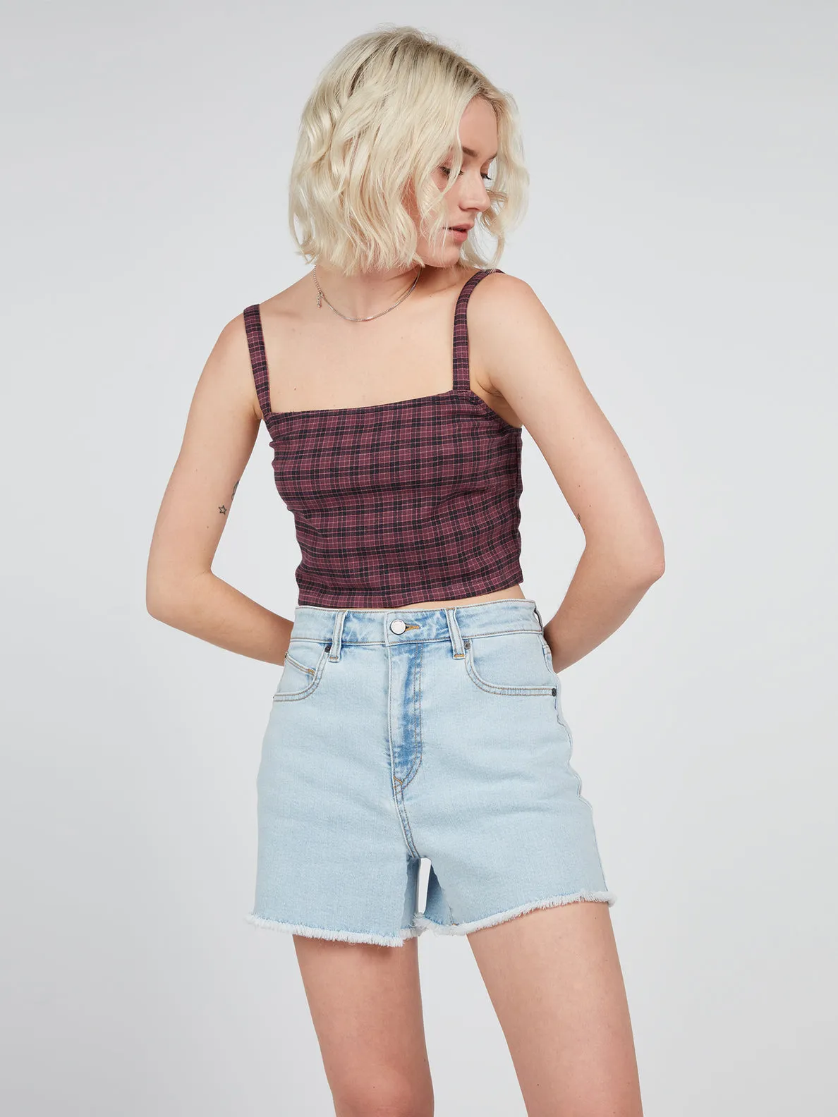 Volcom Chiccheck Urself Top - Eggplant