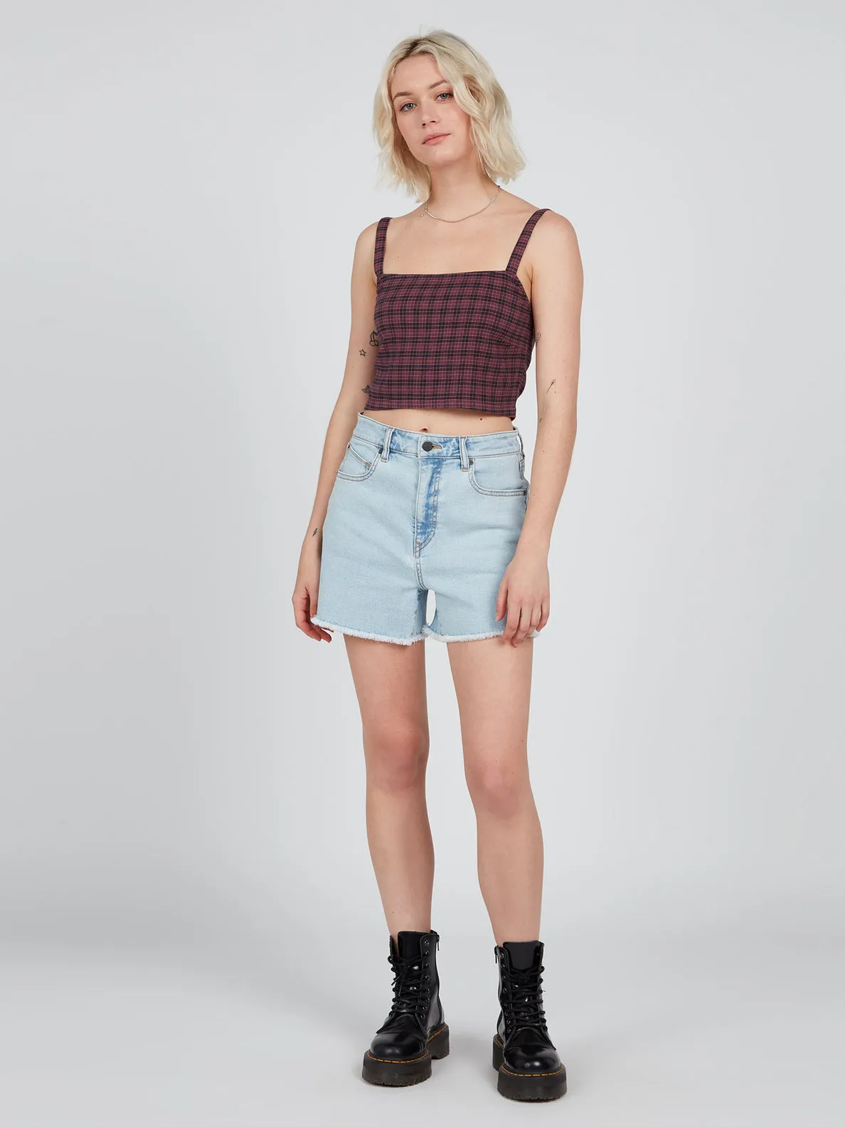 Volcom Chiccheck Urself Top - Eggplant
