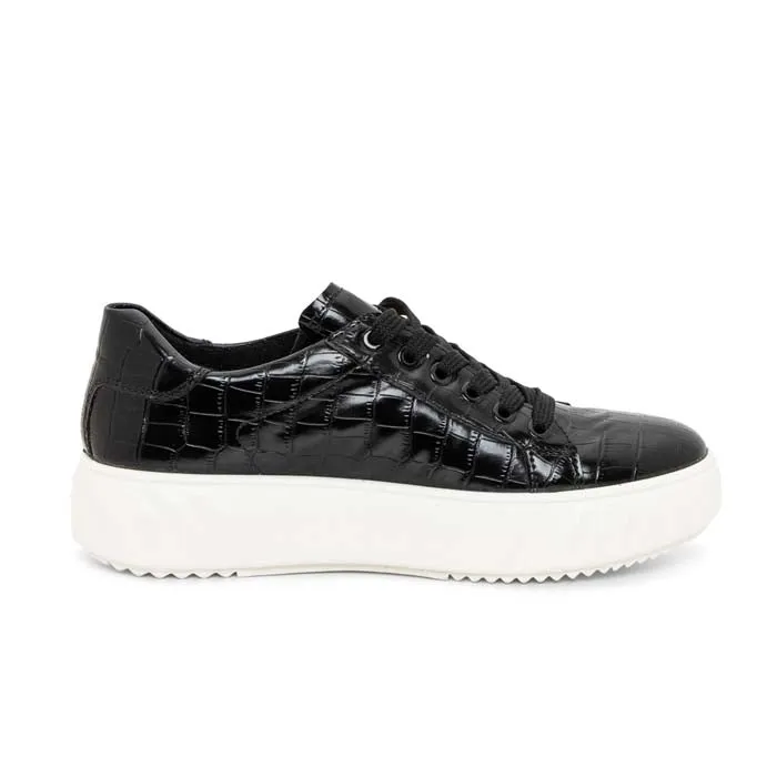 Womens Ara Mikky in Black Croco