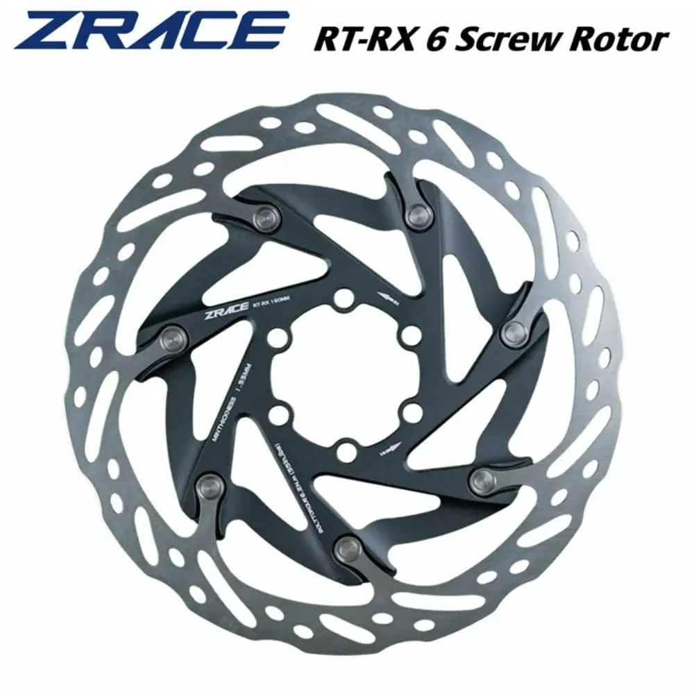 ZRACE RT-RX 6 Screw Disc Rotor, Ultralight Strong heat dissipation floating rotor 160mm Road disc brake